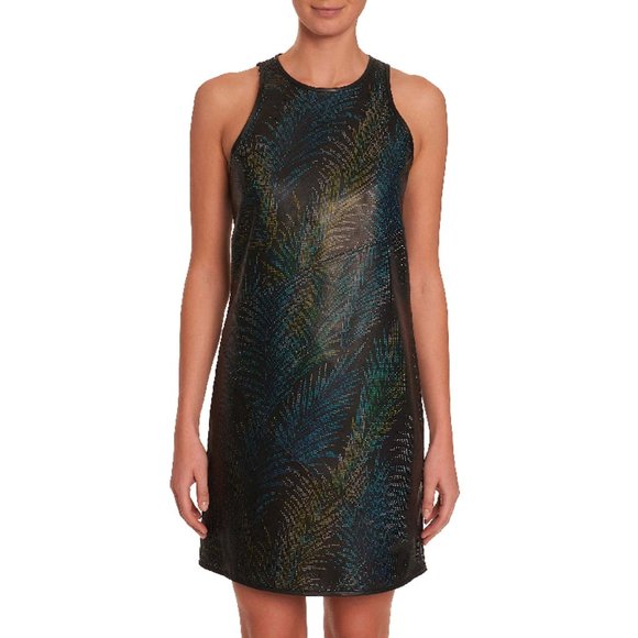 NEW Lambskin Leather Perforated Dress,- Robert Graham, Size 8 - Picture 4 of 16